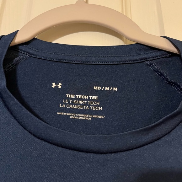 Under Armour Men's Navy Short Sleeve Tech Tee Medium - Picture 2 of 5